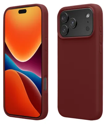 Produktbild von kwmobile Handyhülle für iPhone 17 Pro Hülle, für iPhone 17 Pro Case - Hülle Silikon - kabelloses Laden - Bordeaux Violett