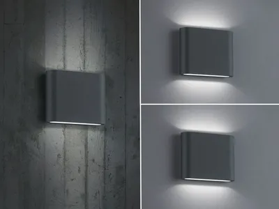 Produktbild von LED Außenwandlampen SET Anthrazit mit Up and Down - Wandleuchte für Außenbereich