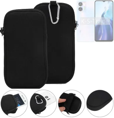 Produktbild von K-S-Trade Neopren-Hülle Handyhülle kompatibel mit Oukitel C35 Schutzhülle Neoprenhülle Sleeve Schutz-Hülle Gürtel Tasche Case Holster