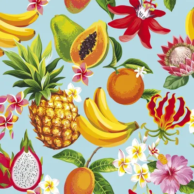 Produktbild von OUTDOOR DEKOSTOFFE OXFORD - Motiv Exotische Früchte