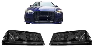 Produktbild von Stoßstangenuntergitter ACC für Audi A4 B9 Limousine Avant 16-18 RS4 Look Schwarz.