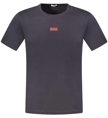 Produktbild von Herren Kurzarm T-Shirt in Blau mit Rundhals und Logo-Print