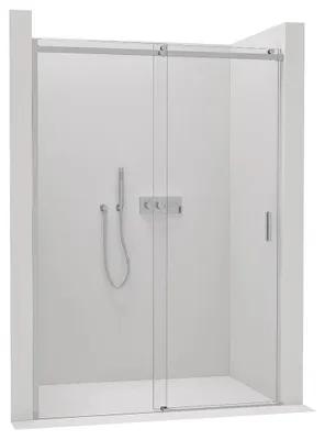 Immagine prodotto di CERANO - Porta scorrevole per doccia Santoro L/P - 6 mm - cromata, vetro trasparente - 140x195 cm
