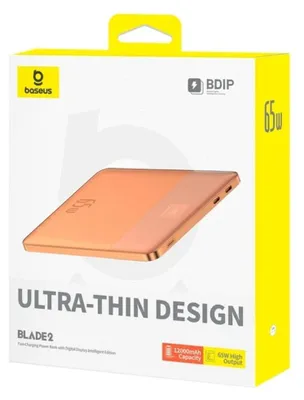 Image de Baseus Blade2, 12000 mAh, Lithium Polymer (LiPo), 65 W, Orange