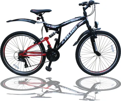 Produktbild von 26 Zoll Fahrrad SHIMANO 21-Gang MTB Fahrrad mit Vollfederung & Beleuchtung OXT-Red