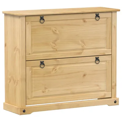Image de vidaXL Armoire à chaussures Corona 99x32x85 cm Pin massif