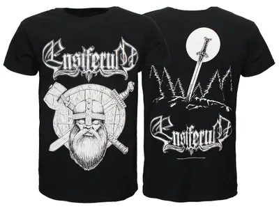 Zdjęcie produktu dla Koszulka Ensiferum „Miecz i topór” w stylu wikingów – rozmiar XXL
