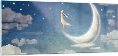 Produktbild von Bilder auf glas - himmel stern - 100x40cm - Glasbilder - Wandbilder - Kunstdruck - zum Aufhängen bereit - Wanddekoration aus Glas - Glas Bilder - Wandbild auf Glas - Einteilig - GAB100x40-3778