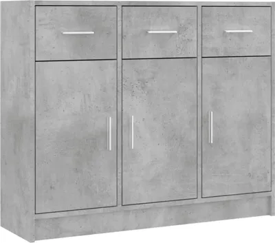 Obrázek produktu pro vidaXL Příborník betonový šedý 91x28x75 cm výrobek z odvozeného dřeva