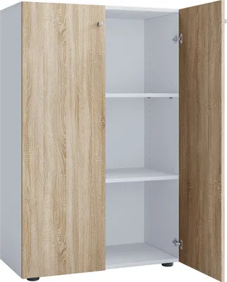 Image de LonaXLDT armoire de bureau 2 portes blanc.