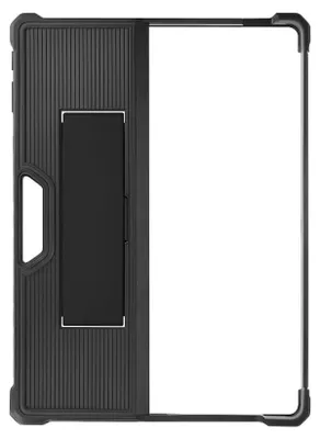 Image de Avizar, coque de protection en silicone avec bordure renforcée, poignée et bandoulière pour Microsoft Surface Pro 9 / Pro 11, noire