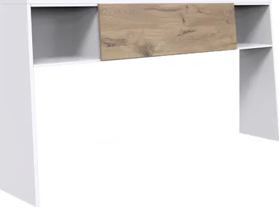 Produktbild von Jugendzimmer-Bettüberbau 209 cm breit in weiß mit Eiche, mit 2 Fächern, 1 Klappe NOLI-43
