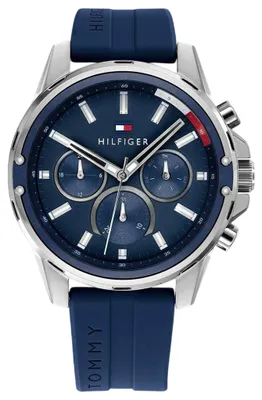Immagine prodotto di Tommy Hilfiger, orologio multifunzione Mason, blu, cinturino in silicone, modello 1791791