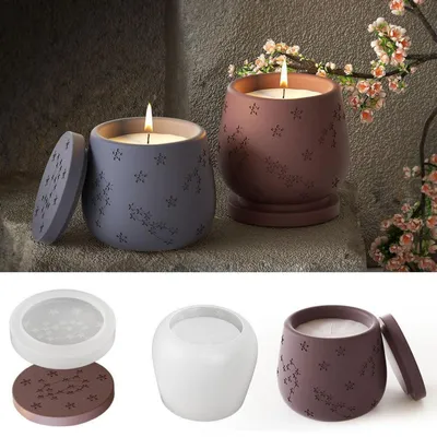 Produktbild von Silikonformen Gießformen für Kerzen und Epoxidharz, DIY Set für Kerzenhalter, Vielseitig einsetzbar