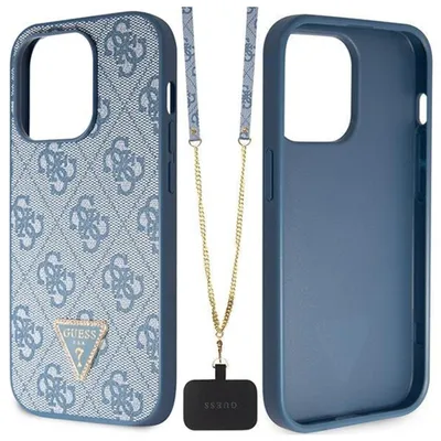 Produktbild von Guess Guhcp15Lp4Tdscpb Iphone 15 Pro 6.1"" Niebieski/Blue Hardcase Crossbody 4G Metal Logo