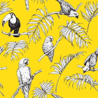 Image de OUTDOOR DÉCORDS OXFORD - Motif perroquets et toucans I DR085