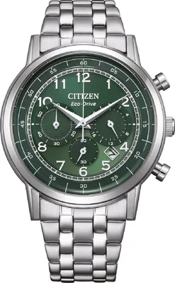 Citizen CA4630-53X Eco-Drive Chronograph Herrenuhr Stahl/Grün 1