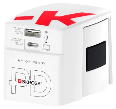 Produktbild von Skross World USB Charger A/C 65PD mit USB-C Kabel, Weltweit