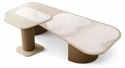 Zdjęcie produktu dla Komplet wypoczynkowy do salonu, nowoczesny styl, beżowy, minimalistyczny design