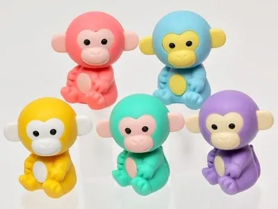 Produktbild von Radiergummi-Set - Affe (Schul- und Schrein, Radiergummis)