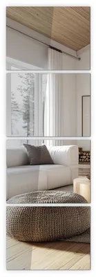 Image de Miroirs muraux rectangulaires, format 40x30 cm, sans cadre, en verre HD, pour salle de bain, lot de 4