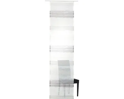Produktbild von Elbersdrucke Flächenvorhang Filou transparent 60x245 Streifen weiß taupe grau