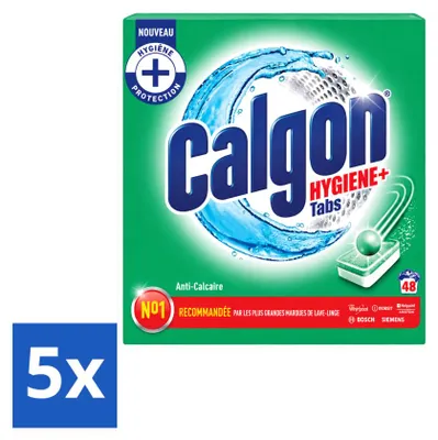 Immagine prodotto di 5 pastiglie per la pulizia della lavatrice Calgon – protezione contro il calcare – confezione – 5 pezzi