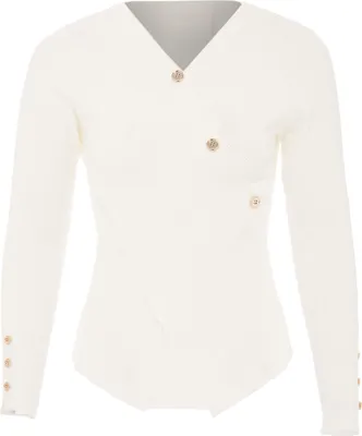 Image de Pull en maille pour femme MALUBA - Blanc, XS/S