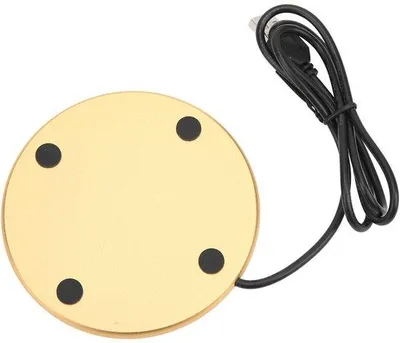 Produktbild von SPHProducts – USB-Tassenwärmer – Intelligenter Touch-Schalter – Goldfarben – Konstante Temperatur – Praktische Untertasse für heiße Getränke – Geeignet für Kaffee…