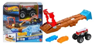 Productafbeelding van Hot Wheels Monster Trucks JML04, set van drie monster trucks, geschikt voor kinderen vanaf 4 jaar, materiaal: kunststof, meerkleurig