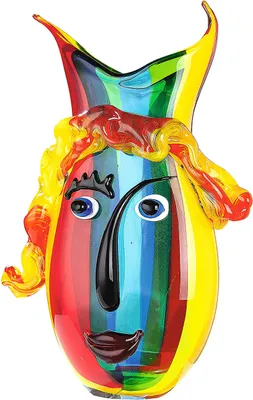 Produktbild von Casablanca by Gilde Glasart Design-Vase Rainbow durchgefärbt, handgearbeitet H. 37 cm,39599