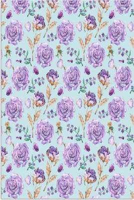 Produktbild von MuchoWow® Poster Blumen - Rosen - Lila 120x180 cm - Kunstposter