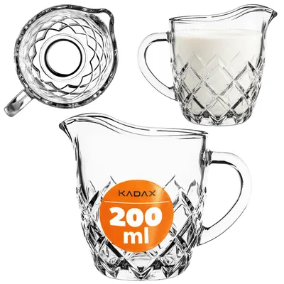 Produktbild von KADAX Krug "Sutri", Milchkanne mit Griff, Sahnekanne, Krug, Milchkännchen 200ml, in Diamanten