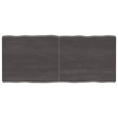 Zdjęcie produktu dla Blat ciemnobrązowy 140x60x(2-6) cm drewno z naturalną krawędzią