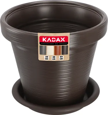 Zdjęcie produktu dla KADAX Doniczka Donica Na Kwiaty 39cm Osłonka z Podstawką Rośliny mokka