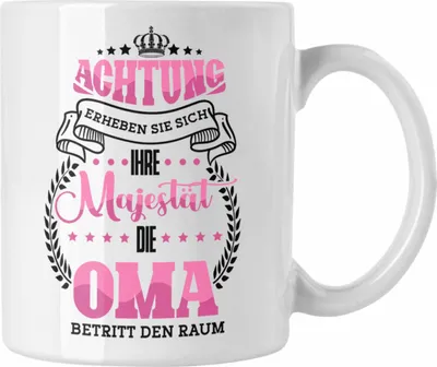 Produktbild von Trendation - Lustige Tasse für Oma Geschenk für Geburtstag Weihnachten Spruch  (Weiß)