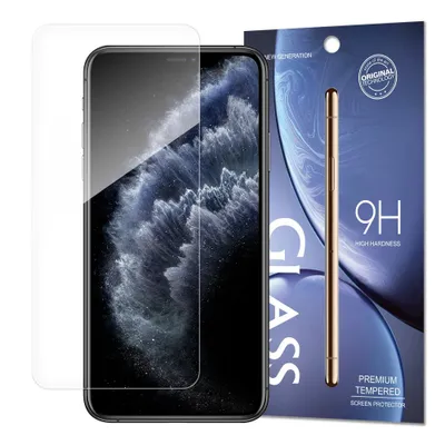 Produktbild von Displayschutzfolie aus gehrtetem Glas 9H fr iPhone 11 Pro, iPhone XS, iPhone X (Verpackungshlle)