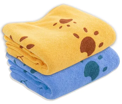 Image de DIGIFLEX : Serviettes pour chiens - Serviettes en microfibre - Lot de 2, lavables