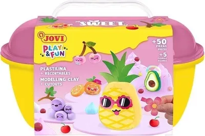Zdjęcie produktu dla JOVI 77-2202 JOVI Modelliermasse Play & Fun Plastilina Sweet mehrfarbig
