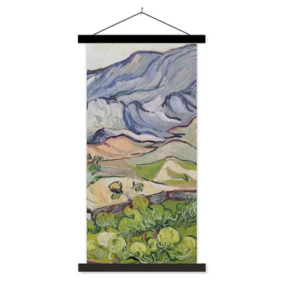 Produktbild von MuchoWow® Textilposter Die Alpen - Vincent van Gogh 60x120 cm mit schwarzem Rahmen - Magnete