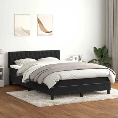 Obrázok produktu pre Maison Exclusive - Posteľný rám boxspring s matracom čierny 160x210 cm zamat