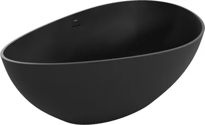 Produktbild von Mexen Parma freistehende Badewanne aus Verbundmaterial 160 x 95 cm, matt schwarz - 57231609570
