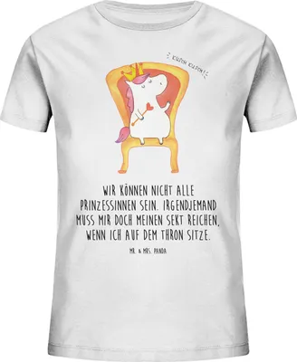 Produktbild von Mr. & Mrs. Panda Kleinkinder T-Shirt Einhorn Prinzessin 5-6 Jahre (110/116) - Weiß - Geschenk, Kindershirt, Kinder Baumwoll, Unicorn, Geburtstagsgeschenk, Geburtstag