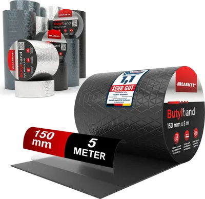 Produktbild von HASKYY Butyldichtband Alubutyl Klebeband 5m*150mm Abdichtung