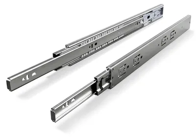 Image de Vigevee, 10 paires de rails de tiroir de 500 mm avec amortisseur, coulissement complet, système en 3 parties, coulisses silencieuses à billes pour meubles et tiroirs