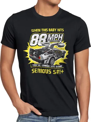 Produktbild von style3 88mph T-Shirt Herren zukunft delorean zeitreise