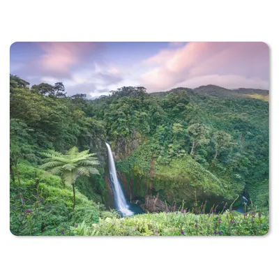 Produktbild von MuchoWow® Mauspad Mousepad Sonnenuntergang hinter einem hohen Wasserfall in Costa Rica 40x30 cm - Mousepads - Maus Mat - Pad - Mausunterlage - Anti Rutsch