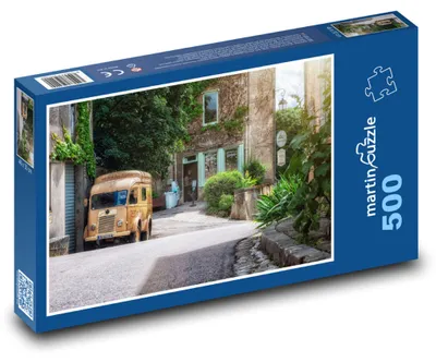 Zdjęcie produktu dla Puzzle 500 Retro van w mieście - martinpuzzle