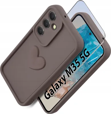 Immagine prodotto di Custodia per Samsung M35 5G in silicone OPACO cuore + Vetro protettivo per schermo 9H
