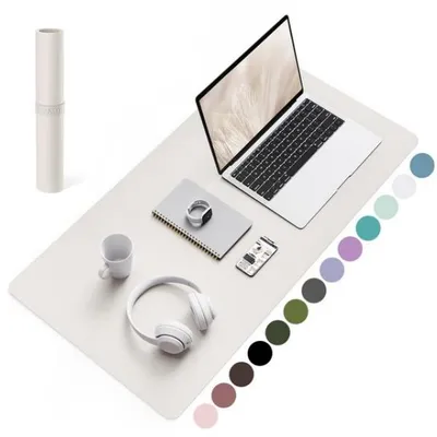 Image de Tapis de bureau XXL 90 x 40 cm – tapis de bureau élégant – imperméable et antidérapant – grand tapis de souris pour le télétravail, les études et le gaming